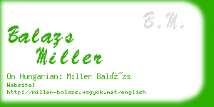 balazs miller business card